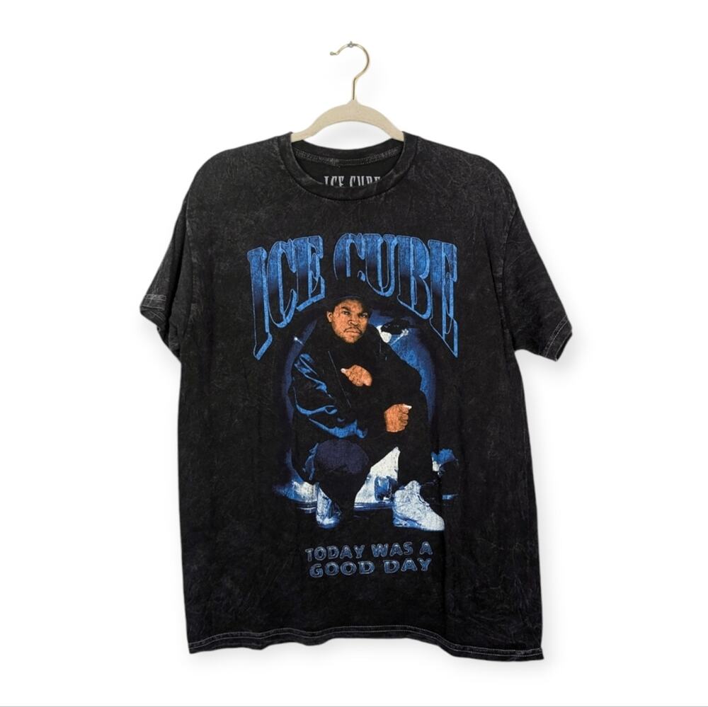 Ice Cube Graphic Tee M Black Tie Dye Hip Hop Rap Band Streetwear Casual